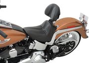 Saddlemen SaddleHyde GC-Style Dominator Solo Seat w/ Backrest Option for 2001-2016 Harley-Davidson Heritage Softail and 2006-2017 Harley-Davidson Softail Deluxe Motorcycles Black #806-15-0042