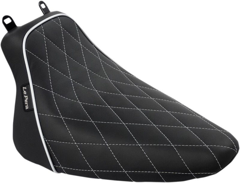 Le Pera Bare Bones Solo Seat Black White Vinyl