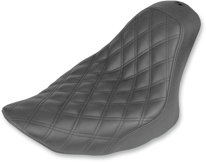 Saddlemen Black Renegade Lattice-Stitch Solo Seat for 2006-2017 Harley-Davidson Softail Motorcycles #806-12-002LS