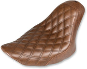 Saddlemen Brown Renegade Lattice-Stitch Solo Seat for 2006-2017 Harley-Davidson Softail Motorcycles #806-12-002BLS