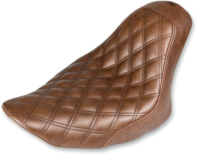 Saddlemen Brown Renegade Lattice-Stitch Solo Seat for 2006-2017 Harley-Davidson Softail Motorcycles #806-12-002BLS