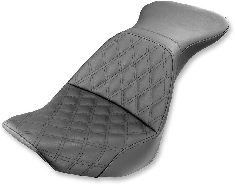 Saddlemen Black Explorer Lattice-Stitch Touring Seat for 2006-2017 Harley-Davidson Heritage Softail and 2006-2017 Harley-Davidson Softail Deluxe Motorcycles