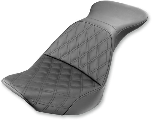 Saddlemen Black Explorer Lattice-Stitch Touring Seat for 2006-2017 Harley-Davidson Heritage Softail and 2006-2017 Harley-Davidson Softail Deluxe Motorcycles