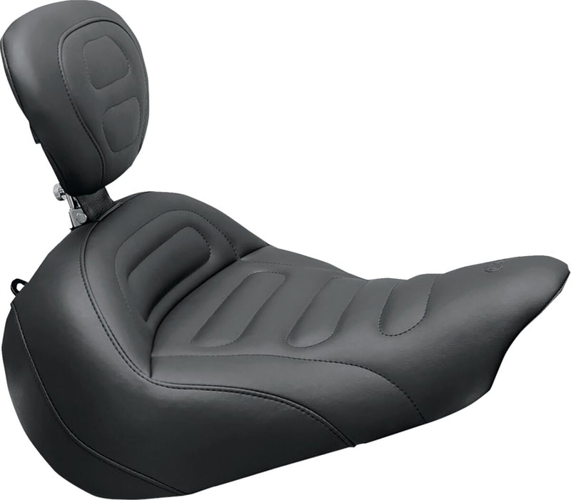 Mustang Seats Touring Solo Seat w/Drivers Backrest for 2013-2017 Harley-Davidson Softail Breakout Motorcycles