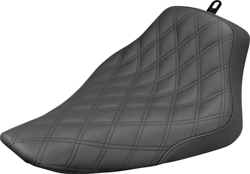 Saddlemen Black Renegade Lattice Stitch Solo Seat for 2012-2017 Harley-Davidson Softail Slim - FLS and 2016-2017 Harley-Davidson Softail Slim S - FLSS Motorcycles #812-26-002LS