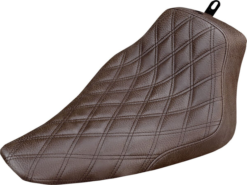 Saddlemen Brown Renegade Lattice Stitch Solo Seat for 2016-2017 Harley-Davidson Softail Slim S - FLSS and 2012-2017 Harley-Davidson Softail Slim - FLS Motorcycles #812-26-002BLS