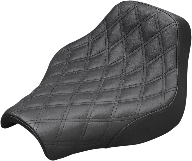 Saddlemen Black Renegade Lattice Stitch Solo Seat for 2018-2026 Harley-Davidson Softail Motorcycles #818-30-002LS