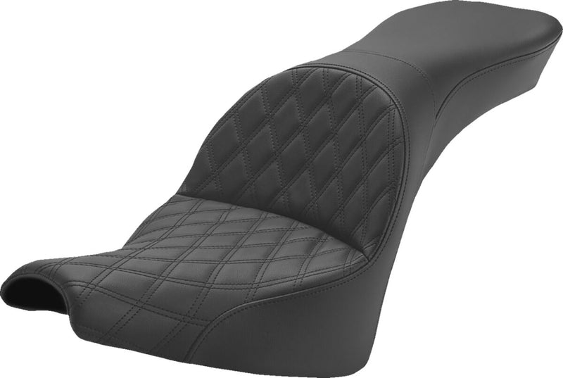 Saddlemen Black Explorer Lattice Stitch Touring Seat w/o Backrest for 2018-2020 Harley-Davidson Softail Motorcycles #818-30-029LS