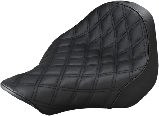Saddlemen Black Renegade Lattice Stitch Solo Seat for 2013-2017 Harley-Davidson Softail Breakout Motorcycles