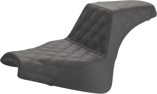 Saddlemen Black LS-Step-up Seat w/Lattice Stitch for 2018-2023 Harley-Davidson Softail Fat Bob 114 - FXFBS and 2018-2019 Harley-Davidson Softail Fat Bob - FXFB Motorcycles
