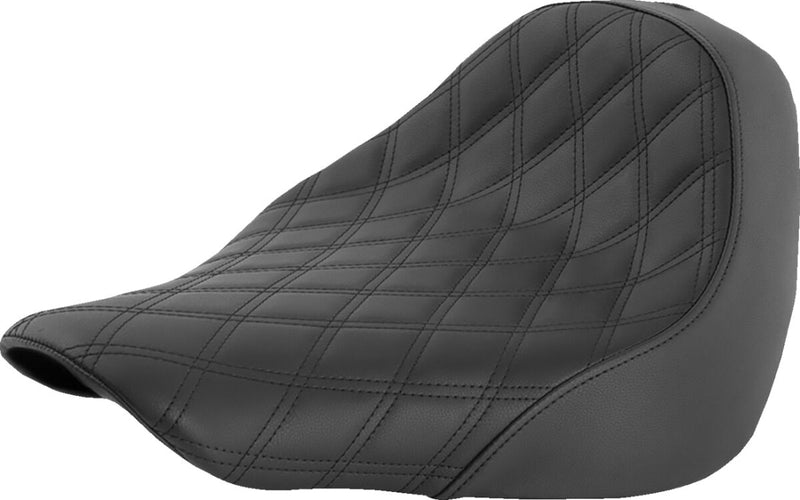 Saddlemen Black Renegade Lattice Stitch Solo Seat for 2018,2023-2026 Harley-Davidson Softail Motorcycles #818-27-002LS