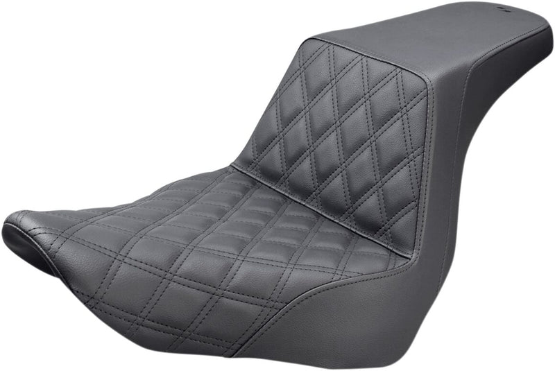 Saddlemen Black Step-Up with Lattice-Stitched Driver Seat for 2018-2026 Harley-Davidson Softail Motorcycles #818-29-172