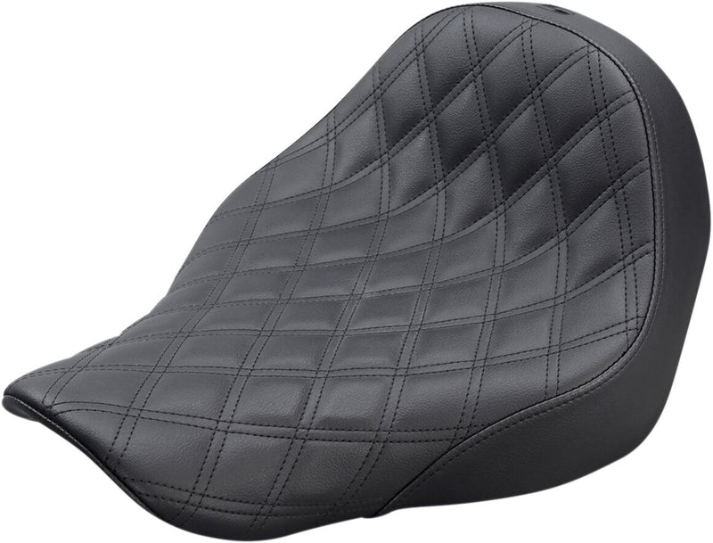 Saddlemen Black Renegade Lattice Stitch Solo Seat for 2018-2026 Harley-Davidson Softail Motorcycles #818-29-002LS