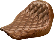 Saddlemen Brown Renegade Lattice Stitch Solo Seat for 2018-2026 Harley-Davidson Softail Motorcycles #818-29-002BLS