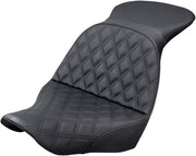 Saddlemen Black Explorer Lattice Stitch Touring Seat w/o Driver Backrest for 2018-2026 Harley-Davidson Softail Motorcycles #818-29-029LS