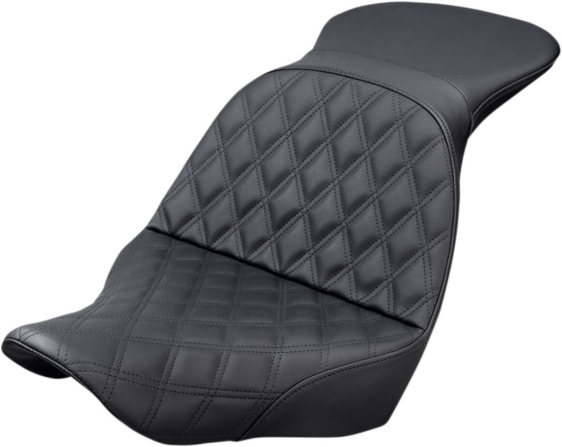 Saddlemen Black Explorer Lattice Stitch Touring Seat w/o Driver Backrest for 2018-2026 Harley-Davidson Softail Motorcycles #818-29-029LS