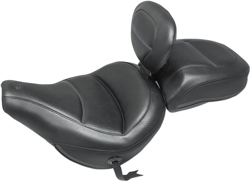 Mustang Max Profile Passenger Touring Seat for 2018-2026 Harley-Davidson Black Vinyl