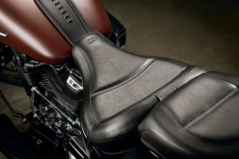 Mustang Max Profile Passenger Touring Seat for 2018-2026 Harley-Davidson Black Vinyl #79331