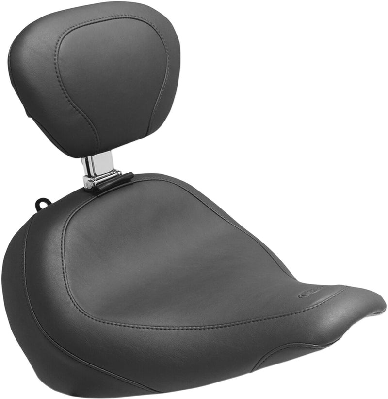 Mustang Seats Vintage Wide Tripper Solo Seat w/Backrest for 2018-2024 Harley-Davidson Softail Fat Boy 114 - FLFBS and 2018-2019,2025-2026 Harley-Davidson Softail Fat Boy - FLFB Motorcycles