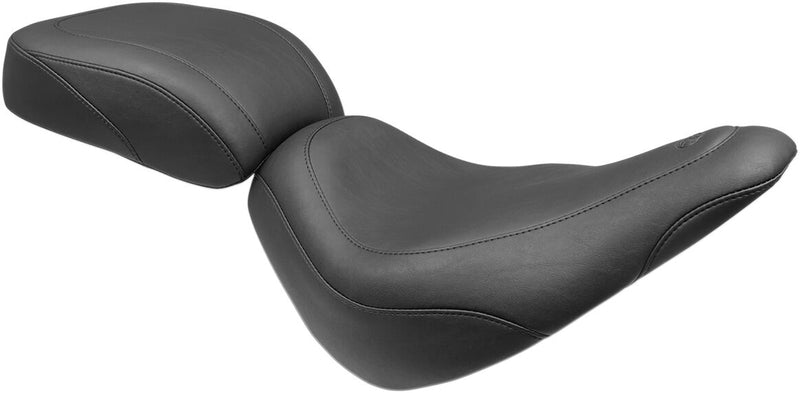 Mustang Seats Vintage Wide Tripper Passenger Seat for 2018-2021 Harley-Davidson Softail Slim - FLSL and 2023-2024 Harley-Davidson Softail Standard - FXST Motorcycles Black