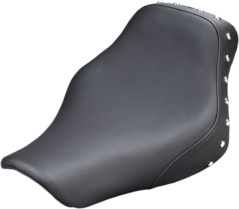 Saddlemen Renegade Solo Seat in Black With Chrome Studs For 2018-2025 Deluxe FLDE, Heritage FLHC/S Models
