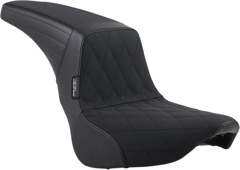 Le Pera Kickflip Seat Black 2-Up Seat BikerTec Vinyl #LY-590DMGP