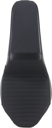 Le Pera Kickflip Pleated Seat in Black With Gripp Tape For 2018-2025 Softail Street Bob FXBB, FLSL Slim & FXST Standard Models