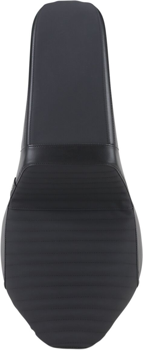 Le Pera Kickflip Pleated Seat in Black With Gripp Tape For 2018-2025 Softail Street Bob FXBB, FLSL Slim & FXST Standard Models