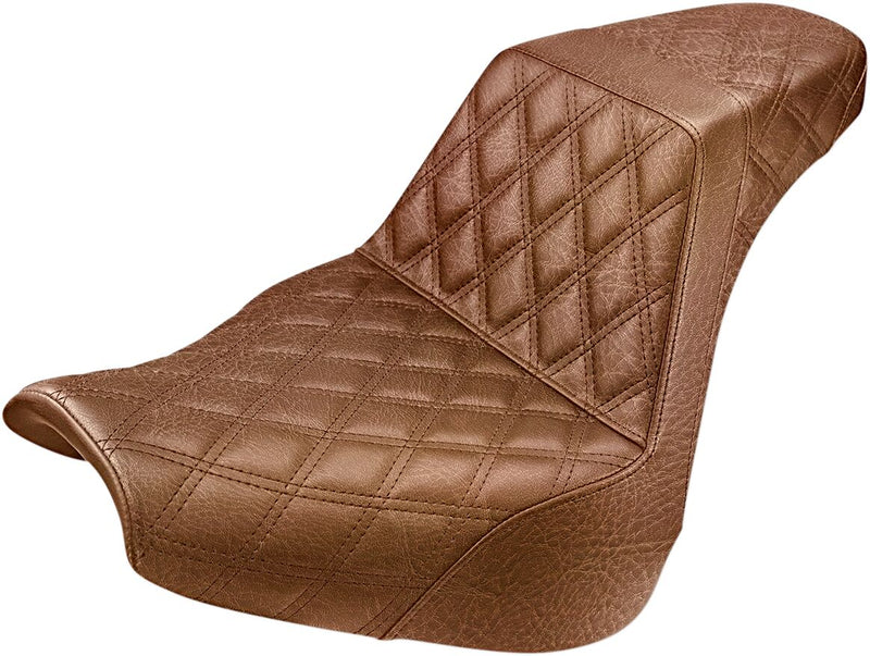 Saddlemen Brown Lattice-Stitch Step-Up Seat for 2018-2020 Harley-Davidson Softail Breakout 114 - FXBRS and 2018-2019 Harley-Davidson Softail Breakout - FXBR Motorcycles #818-31-175BR