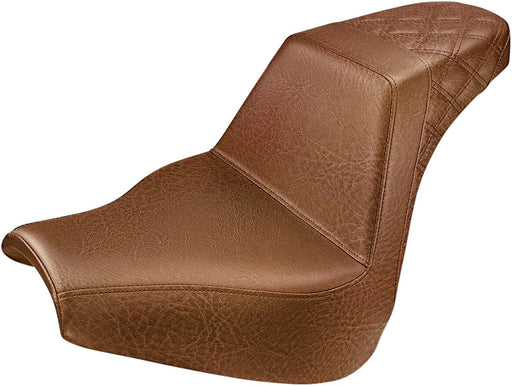 Saddlemen Step-Up Rear LS Seat in Brown For 2018-2022 FXBR/FXBRS Breakout Models