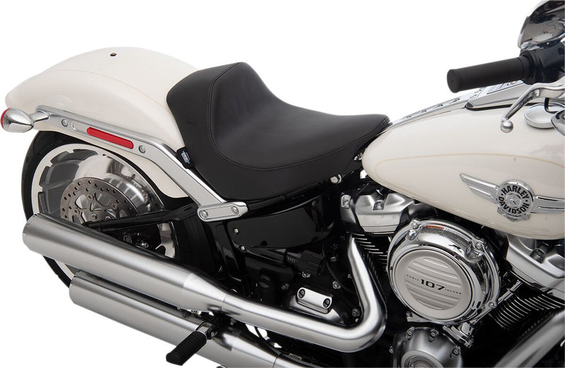 Drag Specialties Seats EZ-ON Mount Solo Seat Black Leather Vinyl Each