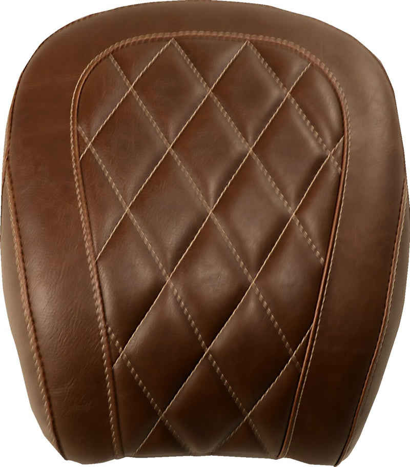 Mustang Seats Brown Wide Tripper Diamond Stitch Passenger Seat for 2018-2026 Harley-Davidson Softail #83006