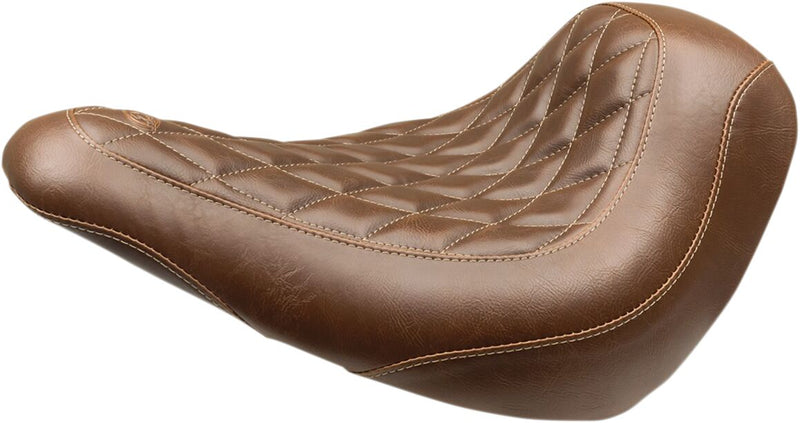Mustang Wide Tripper™ Solo Seat Brown Synthetic Leather
