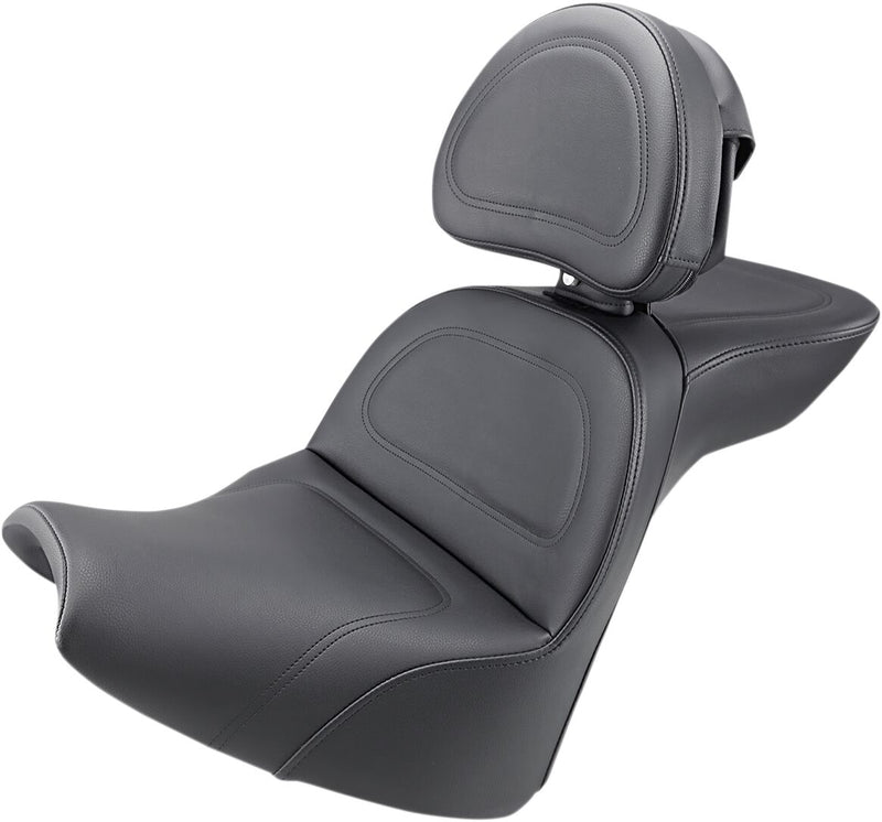 Saddlemen Explorer Ultimate Comfort Seat With Driver's Backrest in Black For 2018-2022 Softail Breakout Models