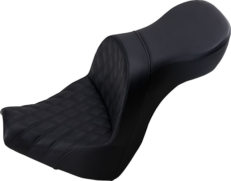 Saddlemen Explorer Lattice Stitch Touring Seat w/o Backrest for 2018-2020 Harley-Davidson Softail Breakout 114 - FXBRS and 2018-2019 Harley-Davidson Softail Breakout - FXBR Motorcycles Black #818-31-029LS