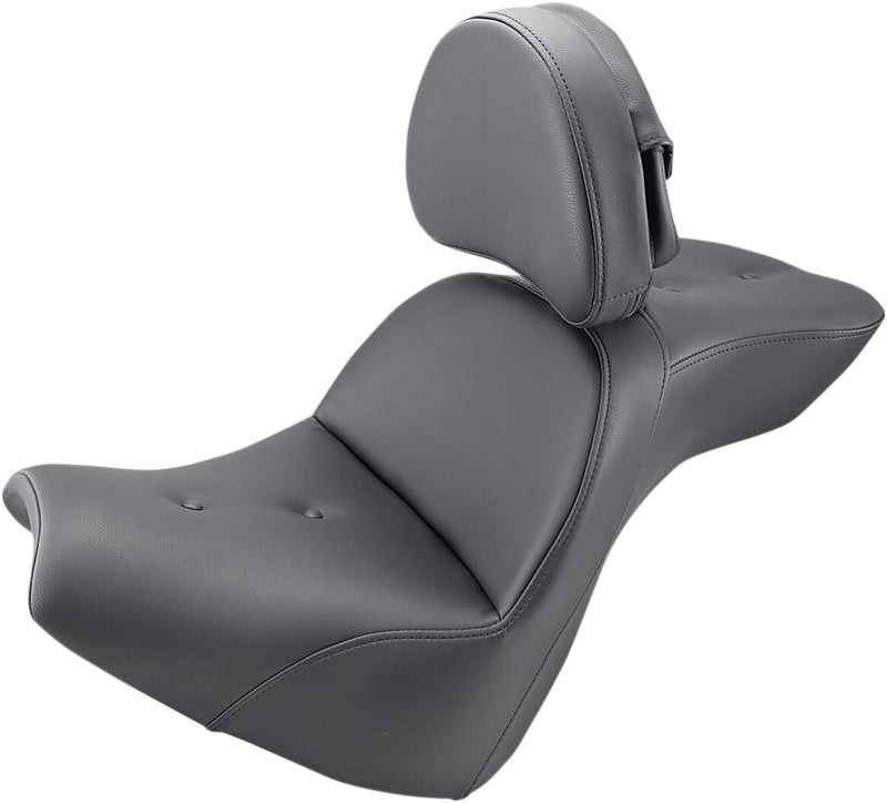 Saddlemen Explorer PT Seat With Driver's Backrest in Black For 2018-2022 Softail Breakout Models #818-31-030RS