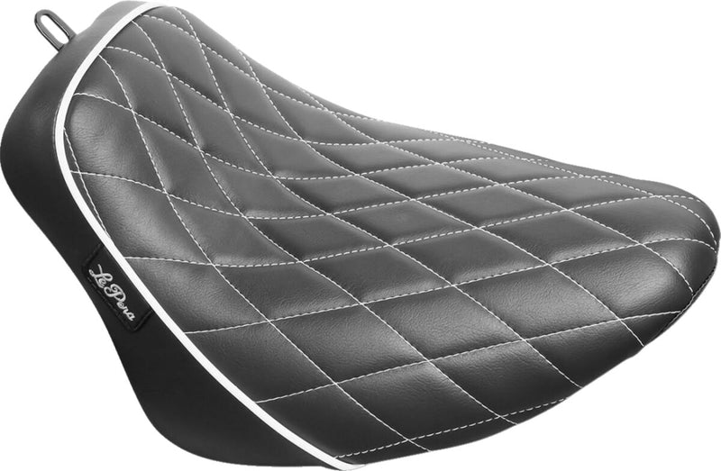 Le Pera Bare Bones Diamond White Stitch Solo Seat For Harley-Davidson 2018-2025 Softail Breakout FXBR Models