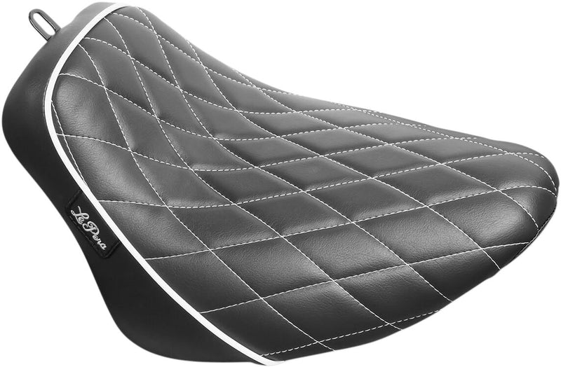 Le Pera Bare Bones Diamond White Stitch Solo Seat For Harley-Davidson 2018-2025 Softail Breakout FXBR Models