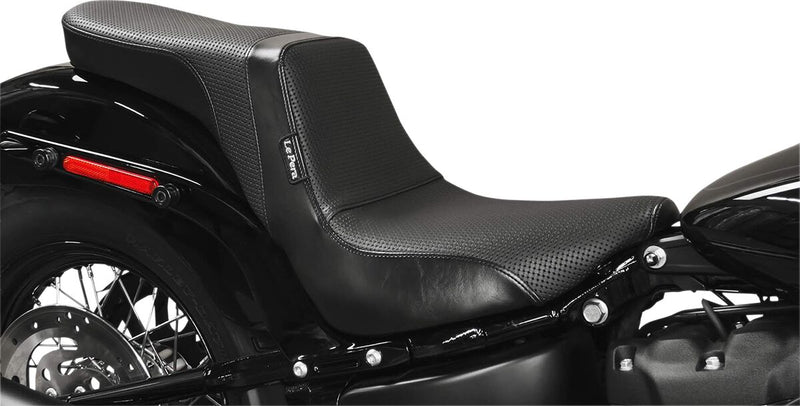Le Pera Daytona 2 Up Basket Weave Seat For Harley-Davidson 2018-2025 Softail Deluxe FLDE & Heritage FLHC Models #LYX-543BW