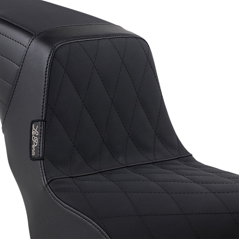 Le Pera Kickflip Seat Black 2-Up Seat BikerTec Vinyl #LYX-590DMGP