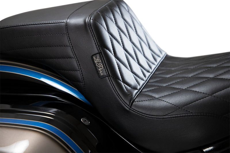 Le Pera Kickflip Seat Black 2-Up Seat BikerTec Vinyl #LYR-590DM