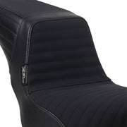 Le Pera Kickflip Seat Black 2-Up Seat BikerTec Vinyl #LYR-590PTGP