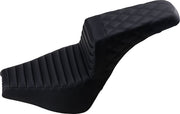 Saddlemen Black Rear Lattice Stitch Tuck N Roll Seat for 2018 Harley-Davidson Softail Motorcycles #818-30-176