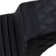 Saddlemen Black Rear Lattice Stitch Tuck N Roll Seat for 2018 Harley-Davidson Softail Motorcycles