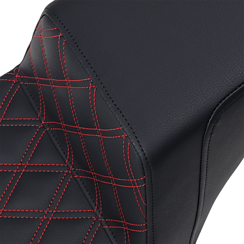 Saddlemen Black\Red Lattice Stitch Step-Up Seat for 2018 Harley-Davidson Softail Motorcycles