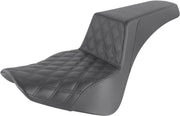 Saddlemen Black Front Lattice Stitch Step Up Seat for 2018-2026 Harley-Davidson Softail Motorcycles #818-33-172
