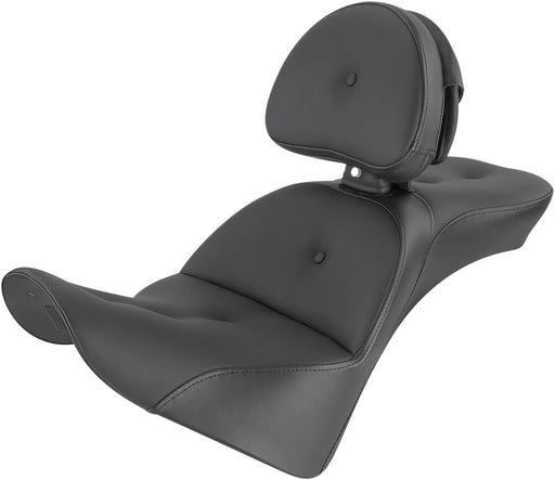 Saddlemen Black Front Explorer RS Seat w/Driver Backrest for 2018-2026 Harley-Davidson Softail Motorcycles
