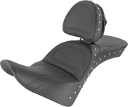 Saddlemen Front Explorer Special 2 Up Seat w/Driver Backrest for 2018-2026 Harley-Davidson Softail Motorcycles Black| Chrome #818-33-040