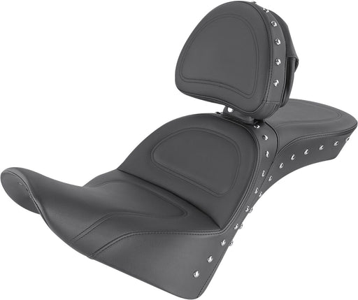 Saddlemen Front Explorer Special 2 Up Seat w/Driver Backrest for 2018-2026 Harley-Davidson Softail Motorcycles Black| Chrome
