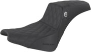 Saddlemen Black Pro Series SDC Performance Gripper Seat w/o Drivers Backrest for 2018-2020,2025-2026 Harley-Davidson Softail Street Bob - FXBB and 2021-2024 Harley-Davidson Softail Street Bob - FXBBS Motorcycles #SC81830DB